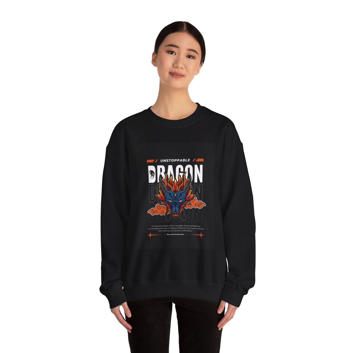 Unstoppable Dragon Crewneck Sweatshirt | Cozy Unisex Fashion, Perfect for Dragon Lovers, Gift Idea for Birthdays, Casual Wear,
