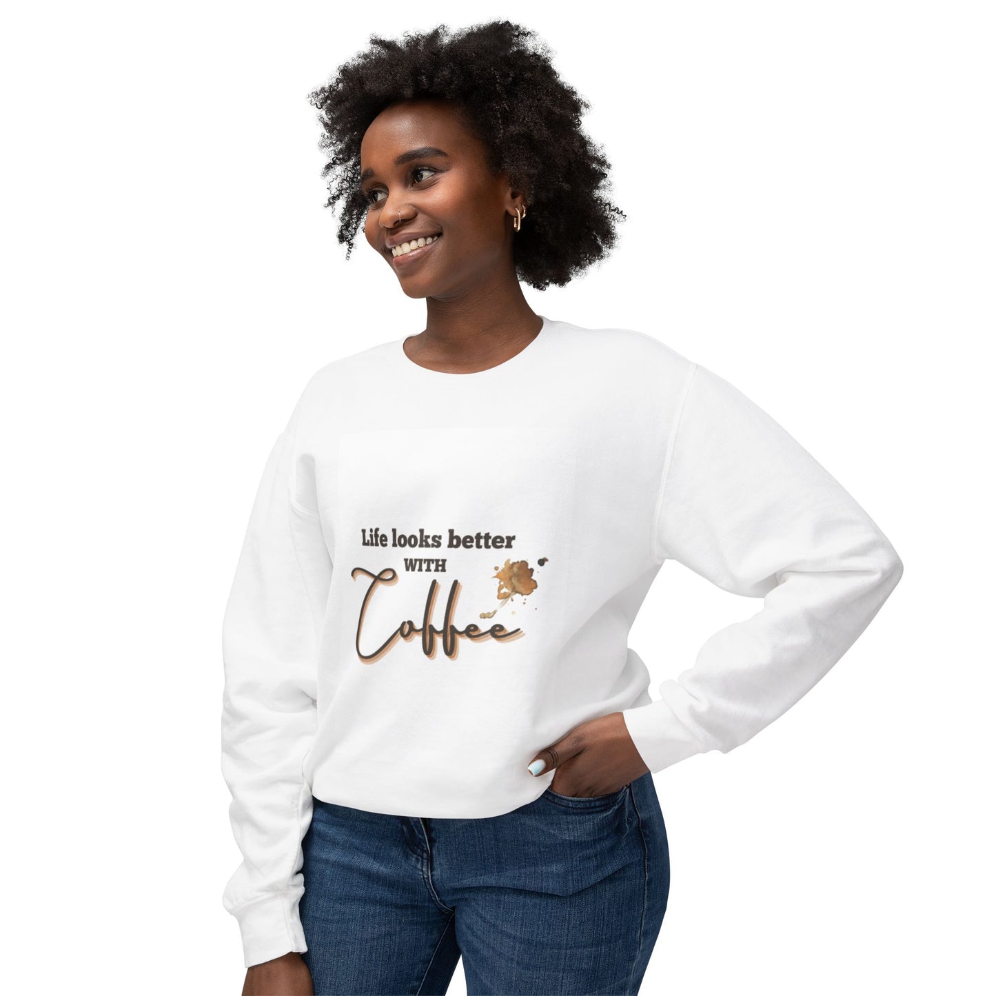 Coffee Lovers Sweatshirt - Cozy Gift for Caffeine Enthusiasts, Ideal for Relaxed Days, Birthdays, and Coffee-Themed Parties
