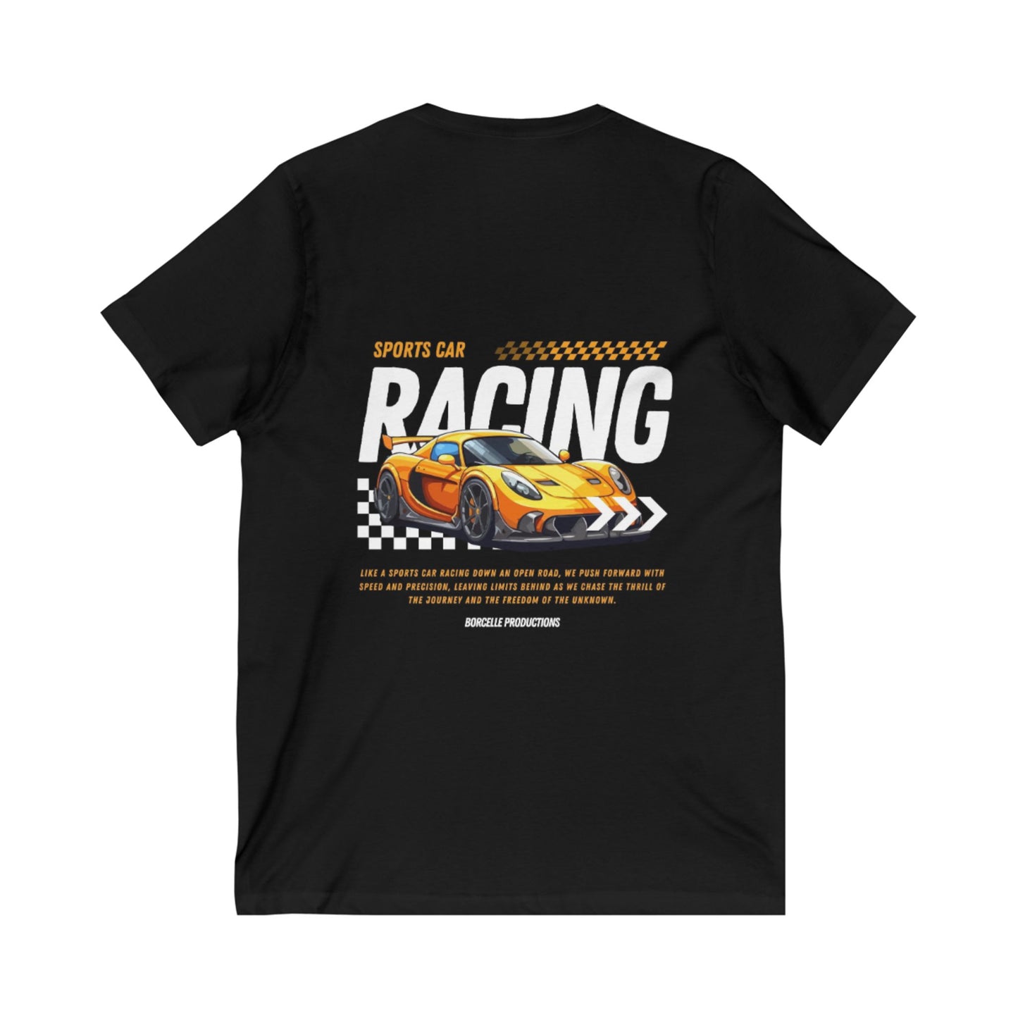 Racing Themed V-Neck Tee | Perfect for Car Enthusiasts, Motorsports Events, Birthdays, Father's Day, Casual Wear