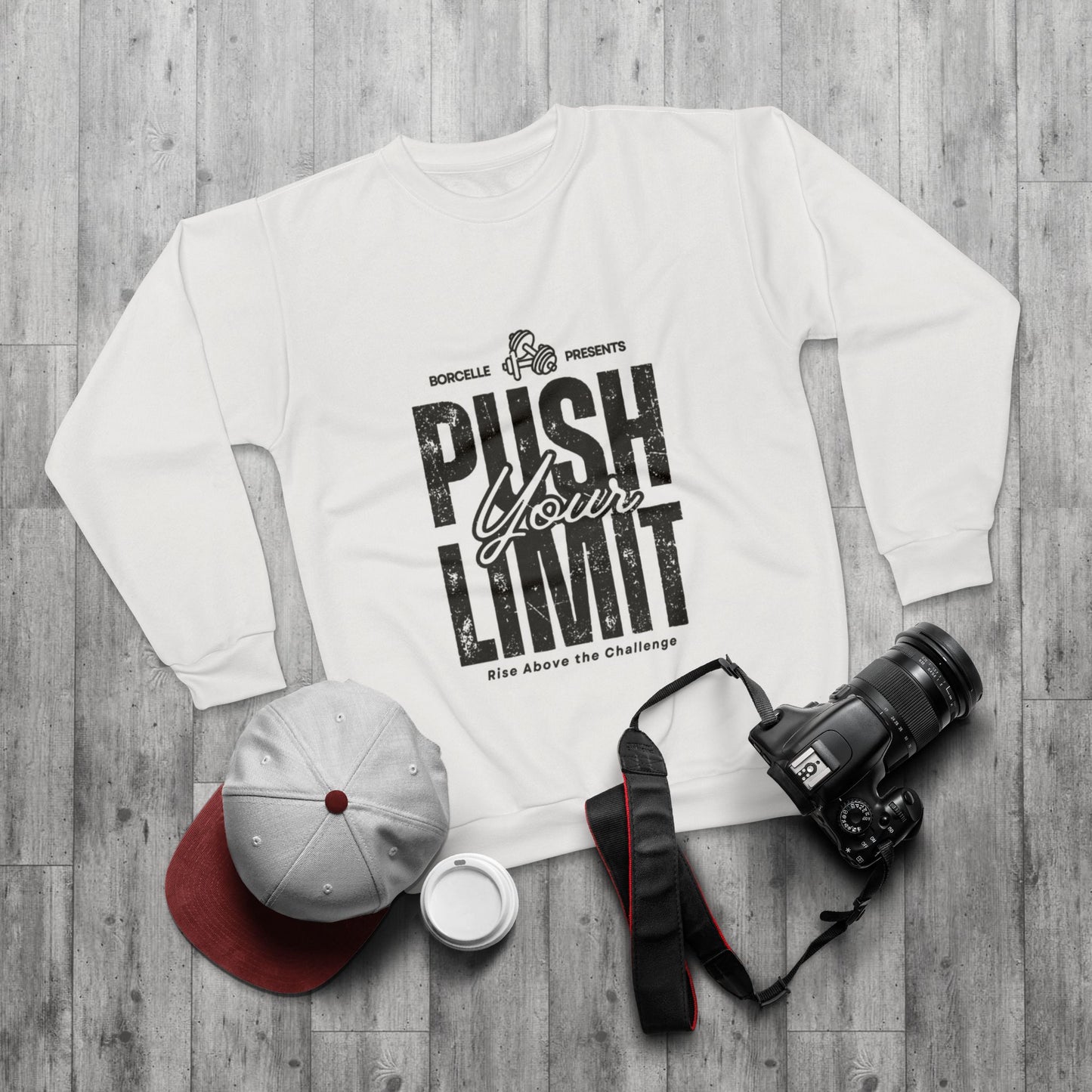 Motivational Sweatshirt - Push Your Limit, Inspirational Gift, Workout Apparel, Cozy Layer, Fitness Enthusiast Clothing
