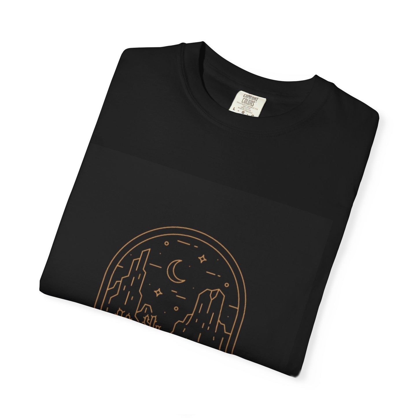 Night Journey Garment-Dyed T-Shirt, Bohemian Tee, Travel Shirt, Adventure Apparel, Gift for Wanderers, Night Sky Fashion