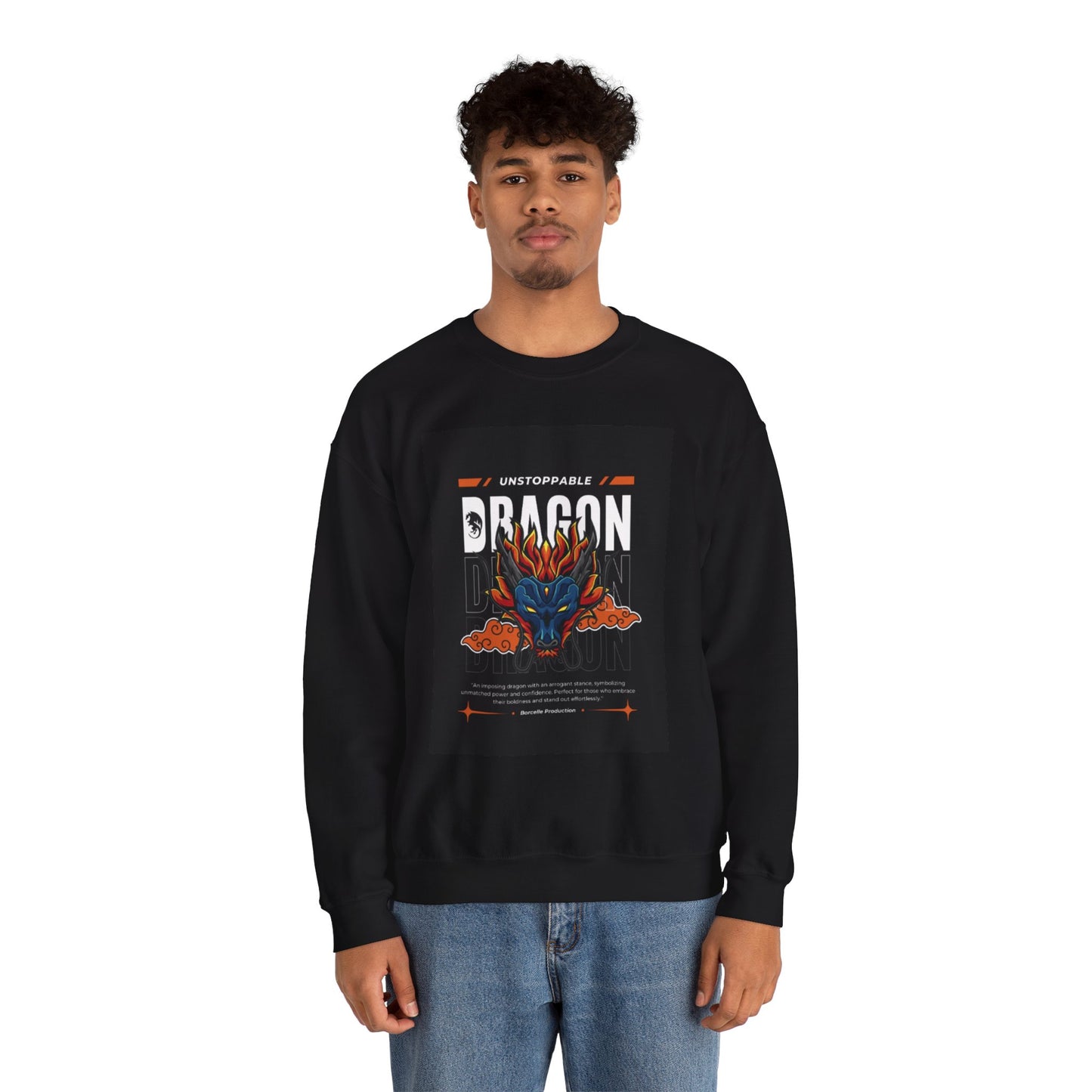 Unstoppable Dragon Crewneck Sweatshirt | Cozy Unisex Fashion, Perfect for Dragon Lovers, Gift Idea for Birthdays, Casual Wear,