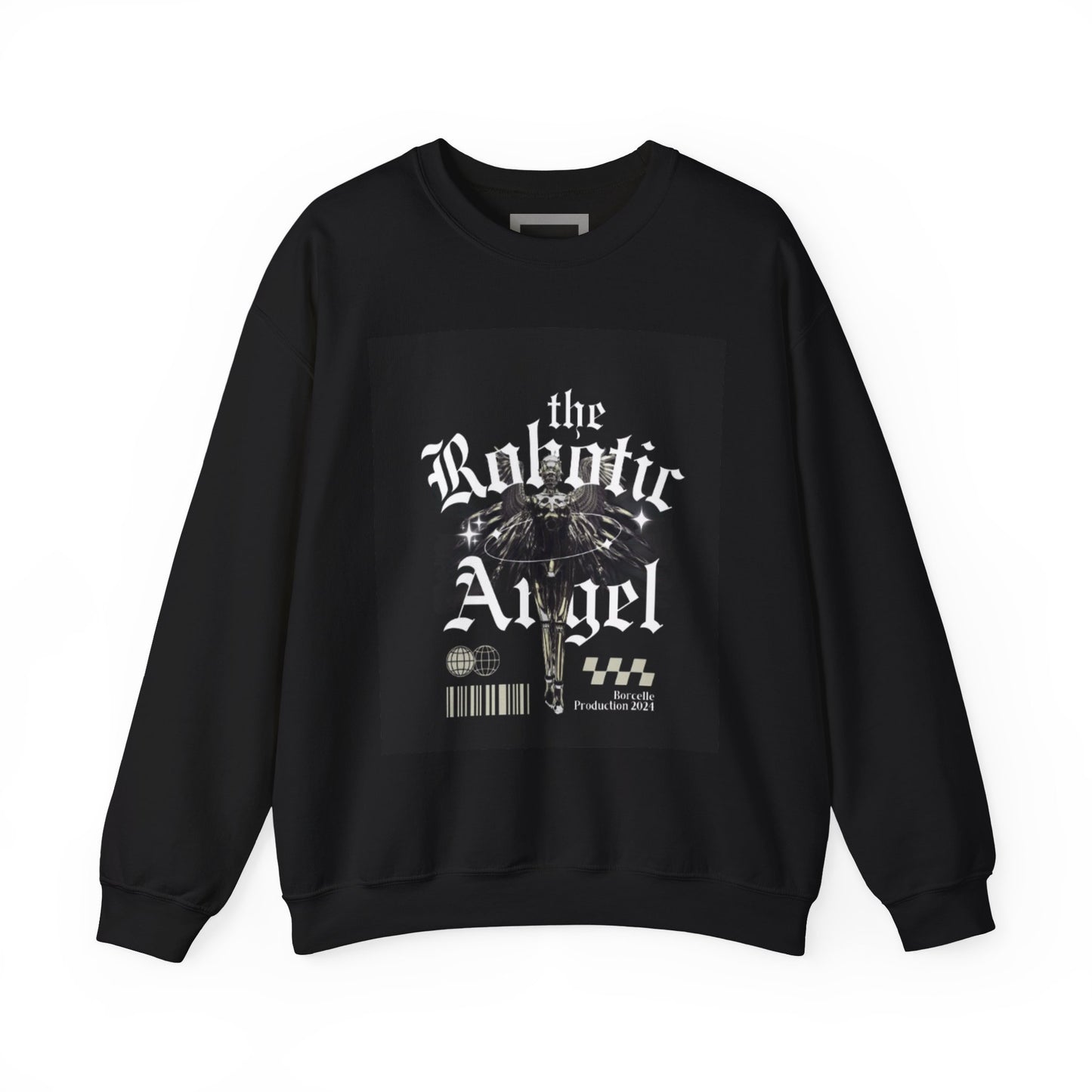 Robotic Angel Sweatshirt, Cozy Crewneck, Unique Graphic Sweatshirt, Perfect Gift, Trendy Streetwear, Perfect for Every Season