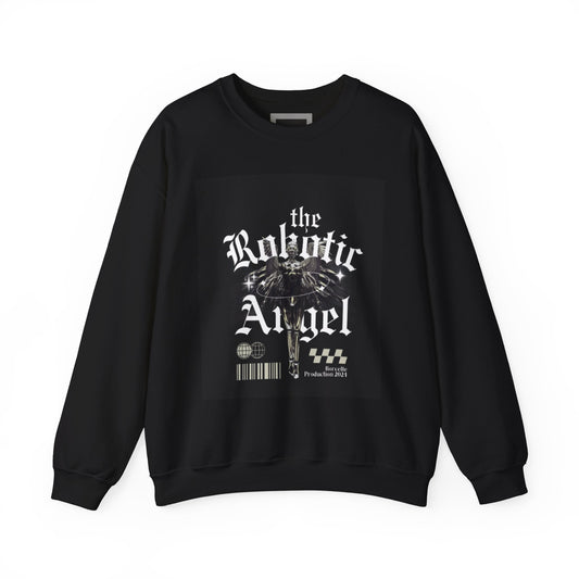 Robotic Angel Sweatshirt, Cozy Crewneck, Unique Graphic Sweatshirt, Perfect Gift, Trendy Streetwear, Perfect for Every Season