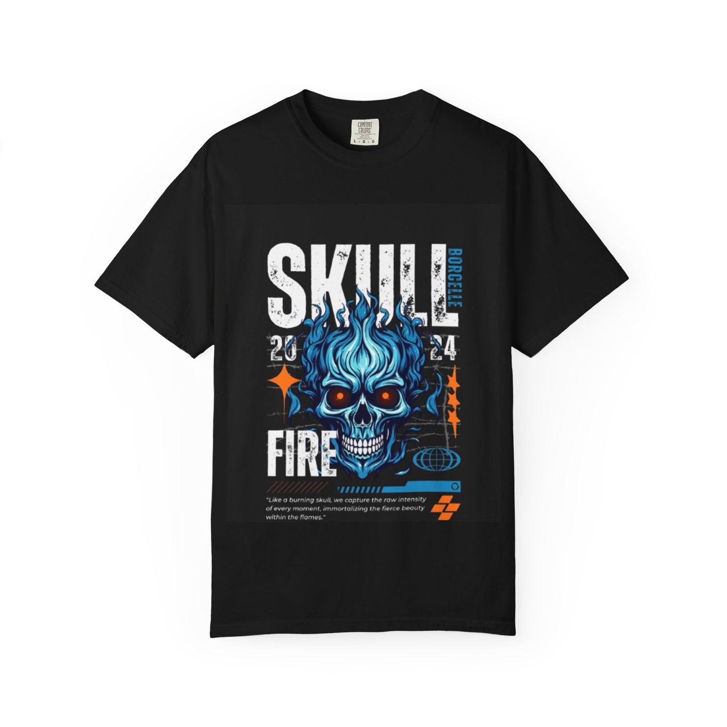 Skull Fire T-Shirt | Edgy Graphic Tee for Casual Wear, Perfect for Halloween, Music Festivals, Gift for Him/Her, Skull Lovers