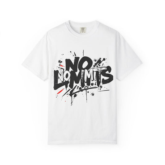 No Limits Garment-Dyed T-Shirt | Bold Graphic Tee for Everyday Wear, Streetwear, Gift for Him/Her, Casual Style