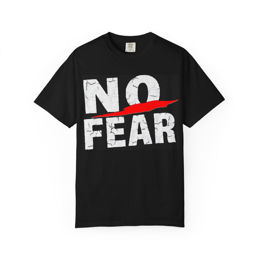 Garment-Dyed T-Shirt with Bold Red Design - Casual Streetwear, Graphic Tee, Everyday Wear, Gift for Him/Her, Artsy Vibes