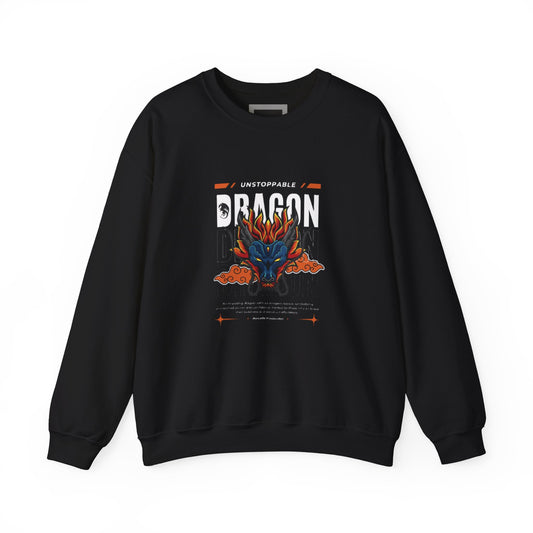 Unstoppable Dragon Crewneck Sweatshirt | Cozy Unisex Fashion, Perfect for Dragon Lovers, Gift Idea for Birthdays, Casual Wear,