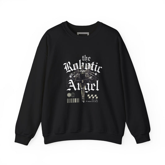 Robotic Angel Sweatshirt, Cozy Crewneck, Unique Graphic Sweatshirt, Perfect Gift, Trendy Streetwear, Perfect for Every Season