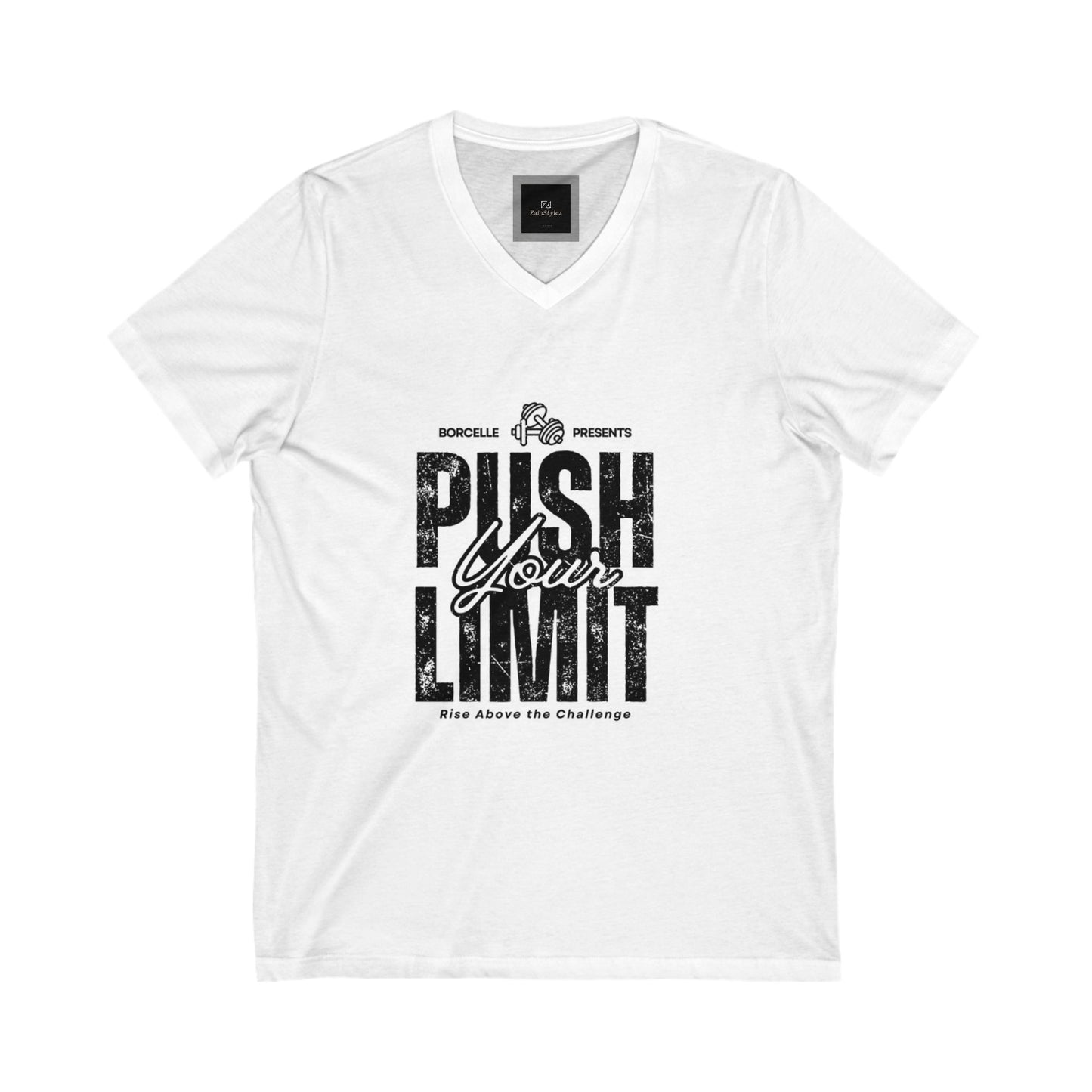 Motivational V-Neck Tee, Fitness Apparel, Workout Shirt, Gift for Gym Lovers, Inspirational Clothing, Casual Wear
