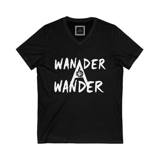 Wanderlust V-Neck Tee, Adventure T-Shirt, Travel Lover Gift, Outdoor Tee, Gift for Explorers, Vacation Shirt