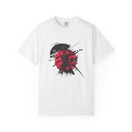 Garment-Dyed Graphic Tee, Artistic Casual Wear for Nature Lovers, Cool Summer Tee, Unique Gift for Art Enthusiasts, Streetwear