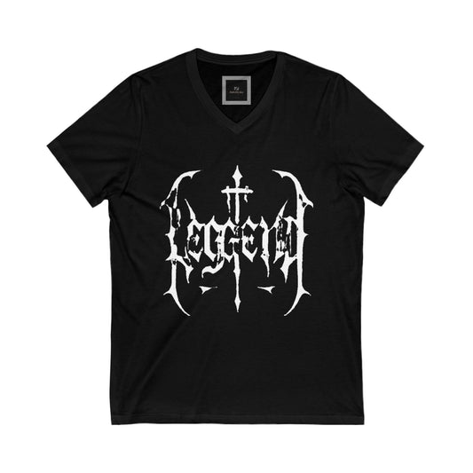 Black Graphic V-Neck Tee, Band Shirt, Alternative Fashion Top, Casual Wear Gift, Concert Outfit, Cool Streetwear