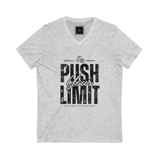 Motivational V-Neck Tee, Fitness Apparel, Workout Shirt, Gift for Gym Lovers, Inspirational Clothing, Casual Wear