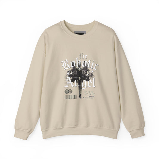Robotic Angel Sweatshirt, Cozy Crewneck, Unique Graphic Sweatshirt, Perfect Gift, Trendy Streetwear, Perfect for Every Season