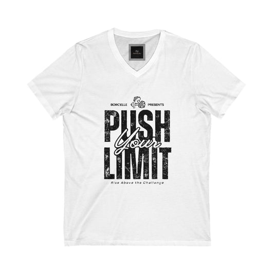 Motivational V-Neck Tee, Fitness Apparel, Workout Shirt, Gift for Gym Lovers, Inspirational Clothing, Casual Wear