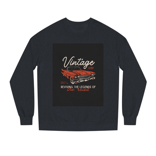 Vintage Car Crew Neck Sweatshirt - Retro Auto Design, Gift for Car Enthusiasts, Classic Car Lover, Vintage Apparel