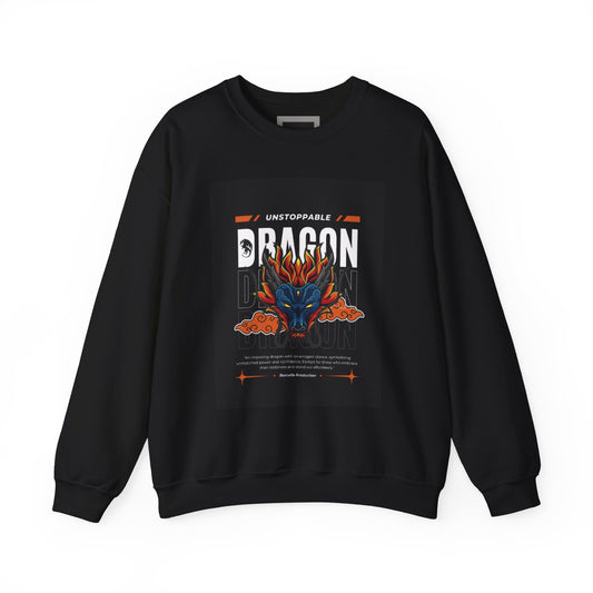 Unstoppable Dragon Crewneck Sweatshirt | Cozy Unisex Fashion, Perfect for Dragon Lovers, Gift Idea for Birthdays, Casual Wear,