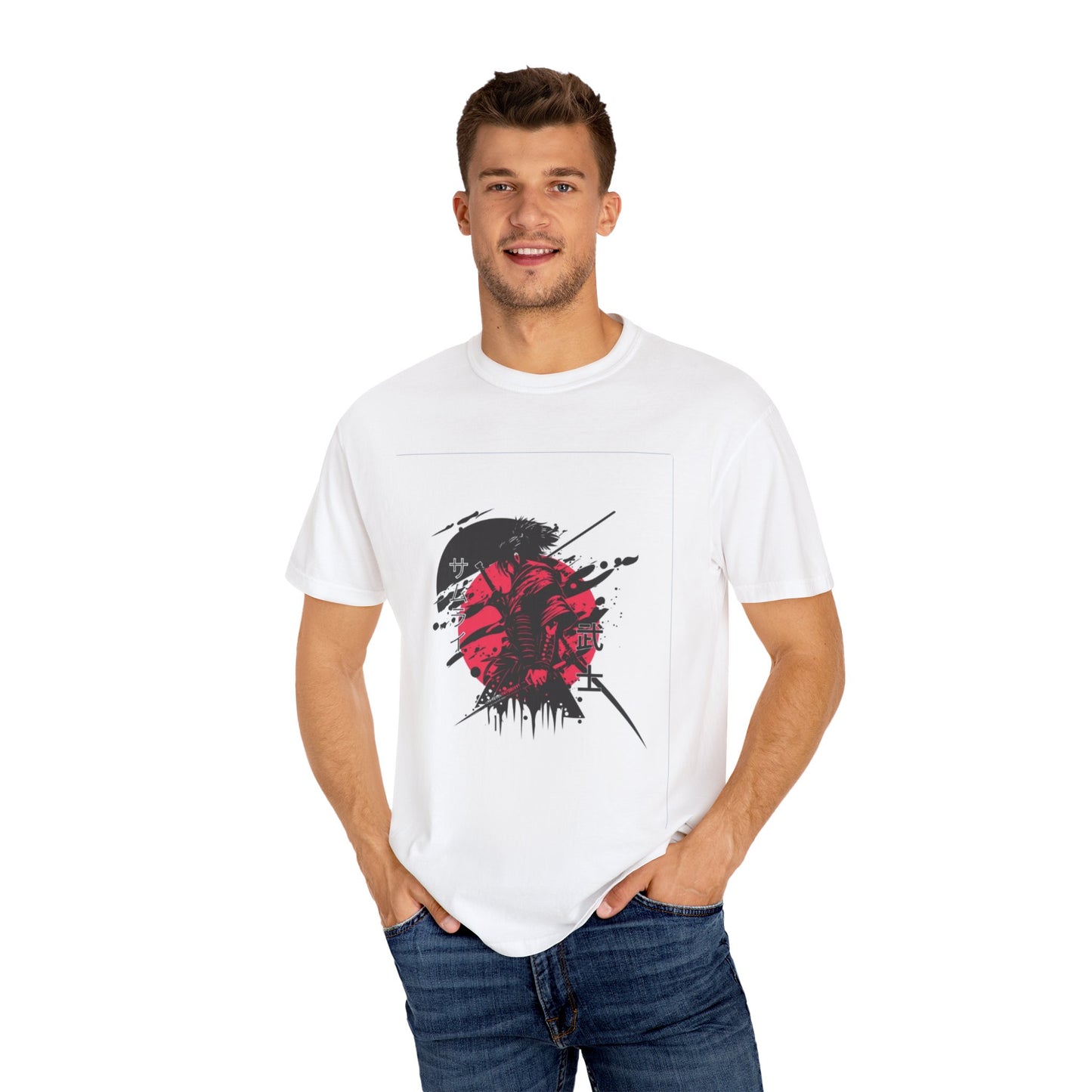 Garment-Dyed Graphic Tee, Artistic Casual Wear for Nature Lovers, Cool Summer Tee, Unique Gift for Art Enthusiasts, Streetwear