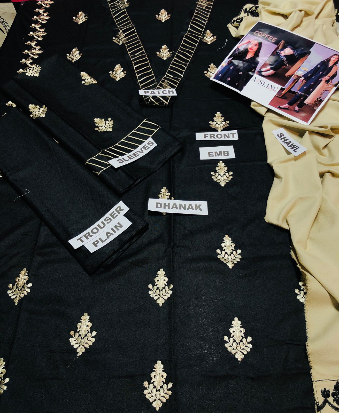 3pcs Dhanak suit