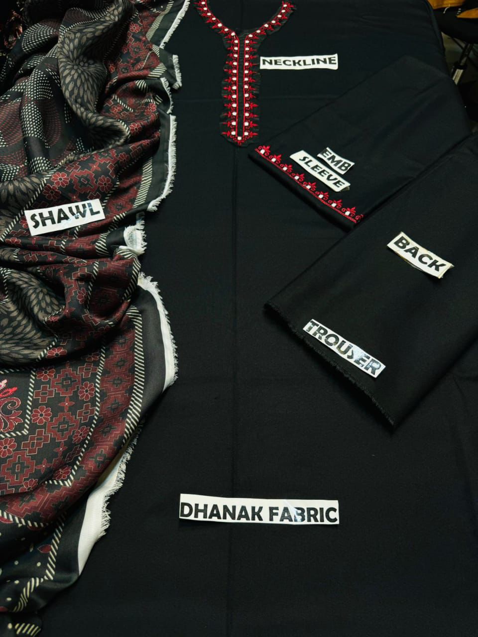 3pcs Dhanak suit