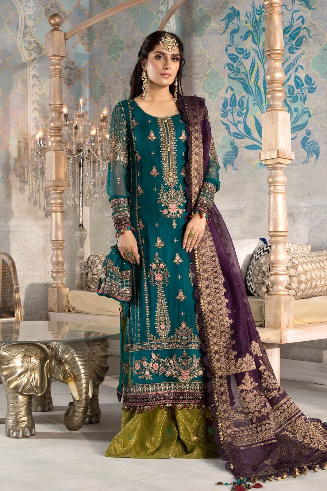 Chiffon Full Embroidered suit