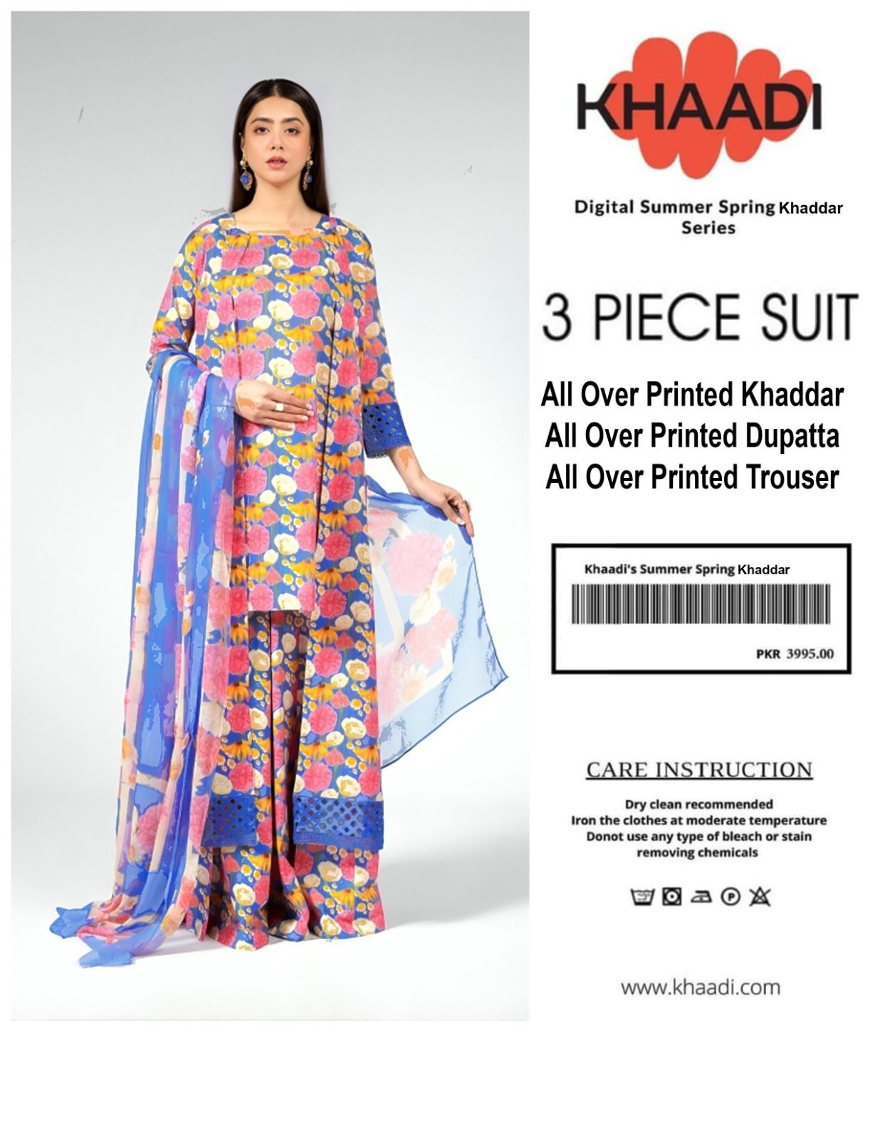 Khader Digital printed 3pc Suit