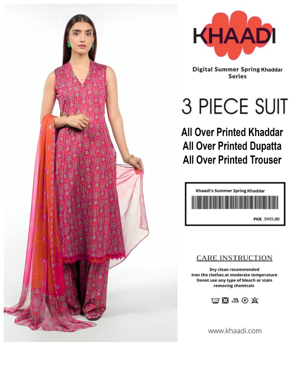 Khader Digital printed 3pc Suit