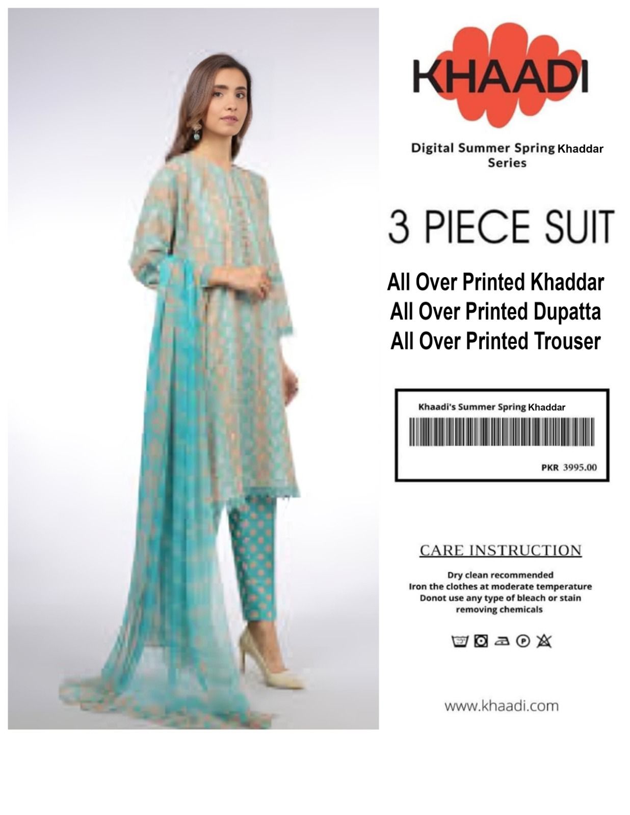 Khader Digital printed 3pc Suit